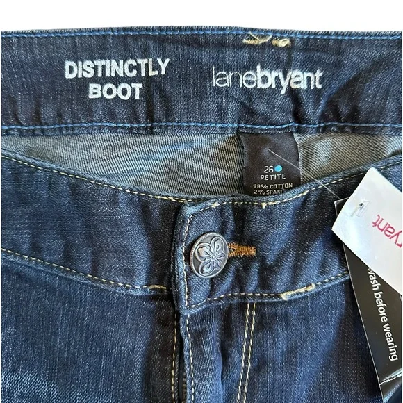 LANE BRYANT Distinctly Bootcut stretch jeans sz 26 Petite - 29” inseam - NWT! - Picture 6 of 9